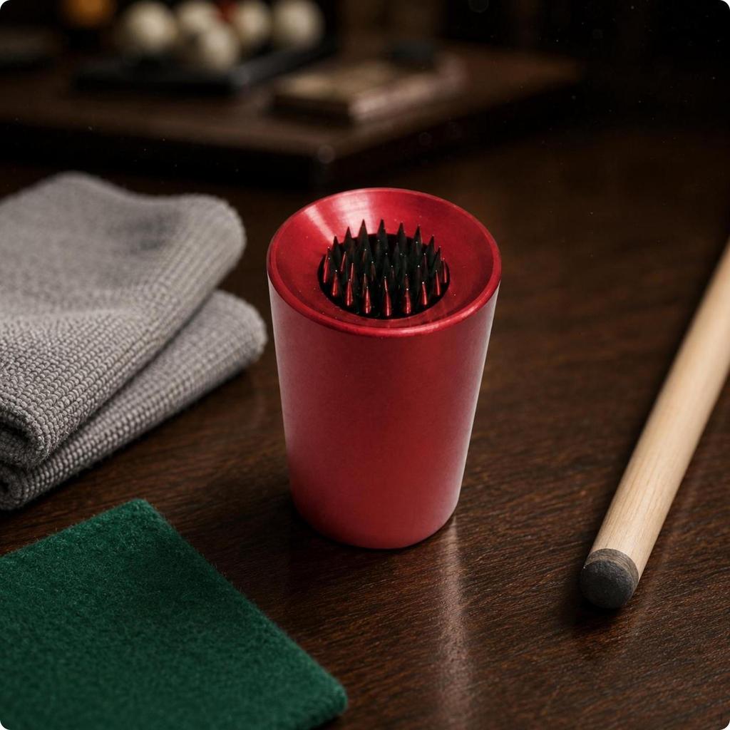 Leather Cue Tip Repair Tool Improves Chalk Adhesion Scuffer Aerator FinePointed Points