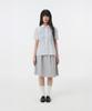 Ohesio Round Collar Frill Blouse, Stripe