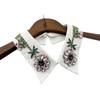 Woman Rhinestone Lapel Collar Shawl Decorative False Collar Elegant Removable Collar Sweater Shirt Collar for Women