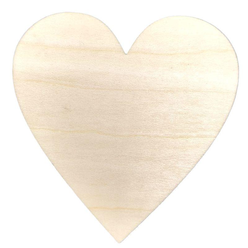 Unfinished Wooden Heart Shape Wish Card - DIY Valentine's Slice Decoration