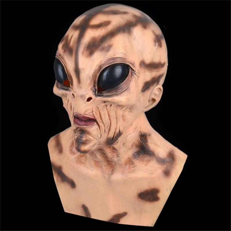 ET Cosplay Costume Halloween Party Saucer Man 3D Full Face Mask for Adults