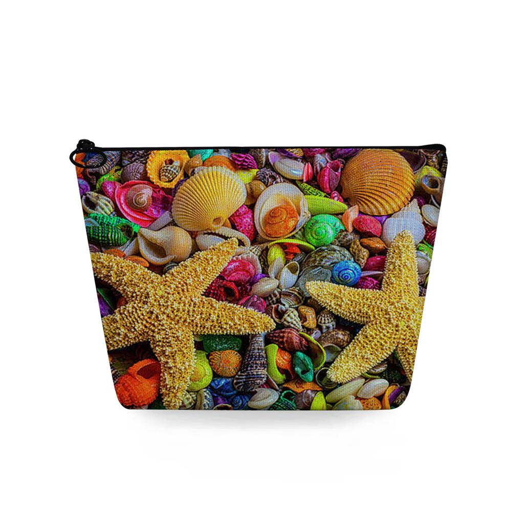 Women Beach conch Print Cosmetic Bag Toiletries Organize Travel Storage Case 6728 KTB
