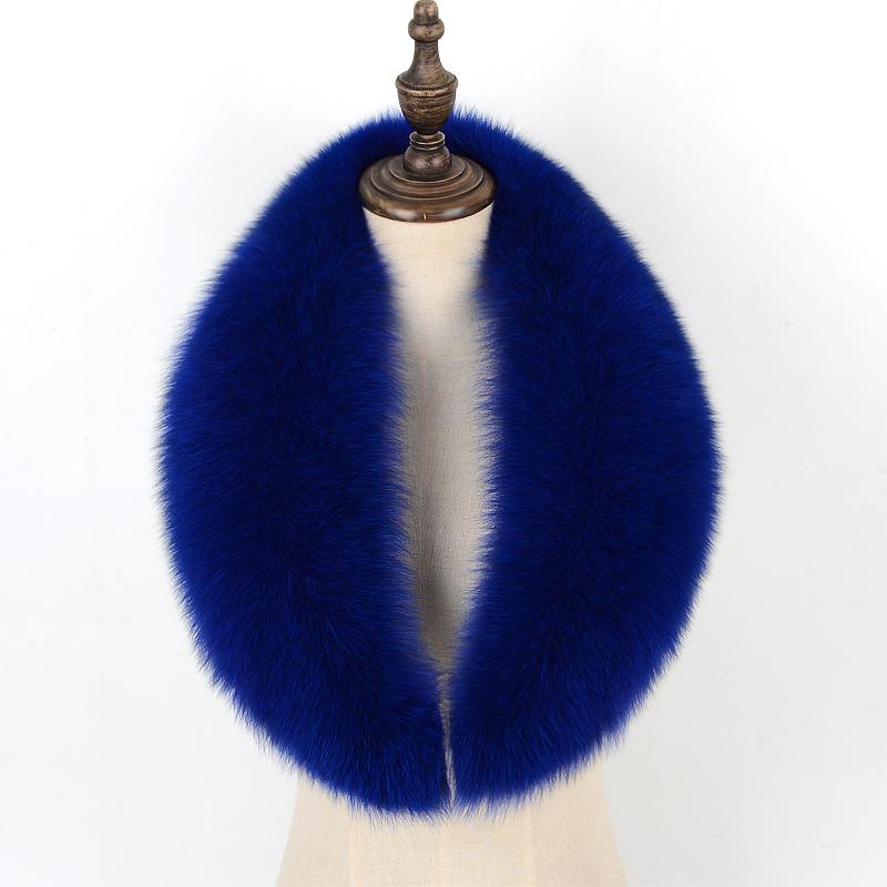 Real Fox Fur Collar Women Winter Natural Fur Scarf Fluffy Fur Shawls For Women Collars Men Coat Large Size Neck Warmer Scarves