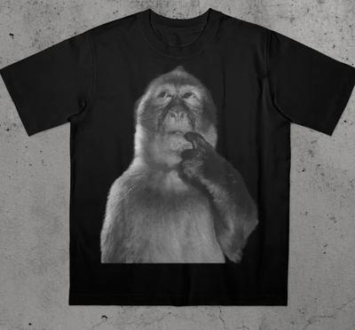 Hete Verkoop Grappige Aap Gekke Meme Grafische Print T-shirt Unisex Dames Harajuku Streetwear Y2K Mode Top Oversized Zomer Katoenen T-shirt