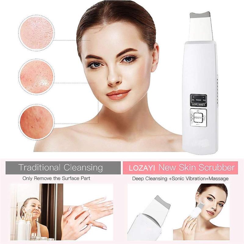 Ultrasound Skin Care Scrubber Pore Deep Cleansing Facial Face Ultrasonic Lifting Tool