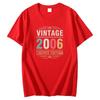Vintage Made In 2006 Happy Birthday Graphic T Shirts Birthday Gift Cotton Short Sleeve Tshirts Unisex New Shirts And Tshirts
