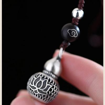 Buyee 925 Silver Gourd Pendant Necklace Elegant Fashion Jewelry Gift for Women Men Unique Fine Chain