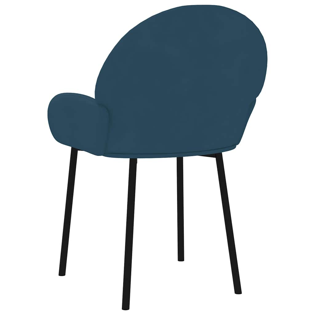 Dining Chairs 2 Pcs Blue Velvet