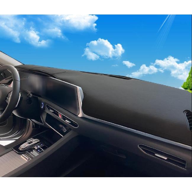 

Black Leather Car Dash Mat Dashboard Cover Dashmat Interior Pad Compatible for Hyundai Sonata 2020-2021-2022
