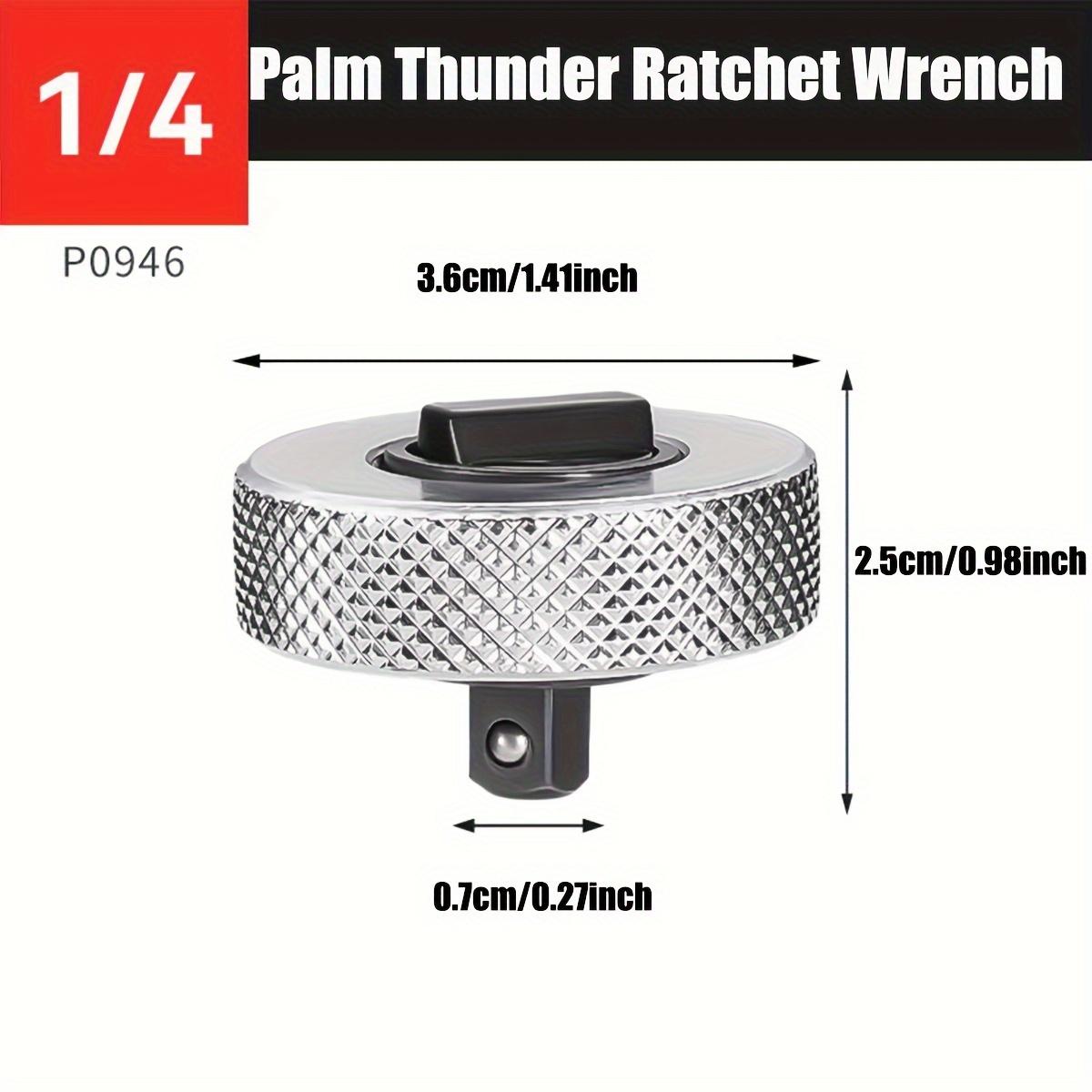 

Торцевий гайковий ключ із міні-тріскачкою. Цільносталева долоня. Гніздо з тріскачкою. Палець. Реверсивна ручка з тріскачкою. Привід 1/4 3/8 1/2