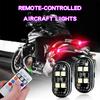 2/4pcs Wireless Remote Control LED Strobe Light for Car Auto Motorcycle Bike Drone Scooter Anti-collision Warning Lamp Flash