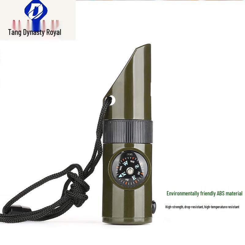 6-in-1 Outdoor Survival Whistle Multi-Tool