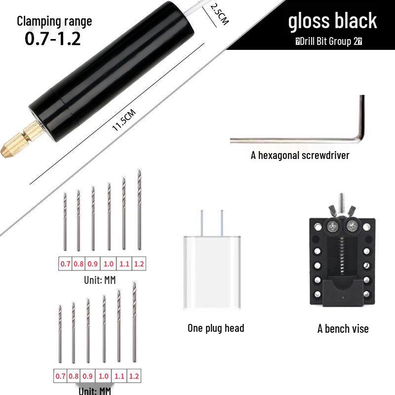 Mini Handheld Electric Drill & Grinder - Low Power Tool for Precision Hole Punching