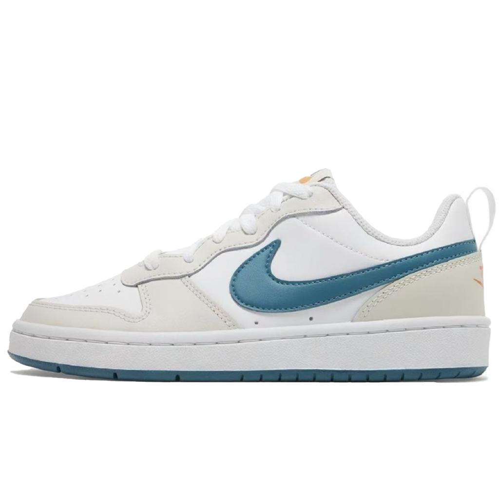 Nike Court Borough 2 Leather Abrasion Resistant Slip Resistant Low Top Skateboard Shoes Women's Silver BQ5448-017(Team667-SBOX)
