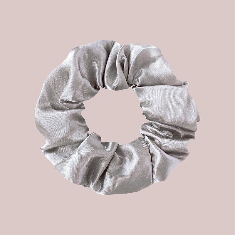 8Pcs  Satin Fabric Sausage Loop Hair Rings Set Solid Colour Fabric Loop Hair Rope Hair Scrunchies Scrunchy Black Coffee