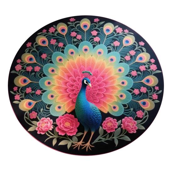 Peacock Indoor Door Mat Non Slip Front Door Mat Peacock Animal Feathers Floor Area Rug for Entryway Living Room Bathroom