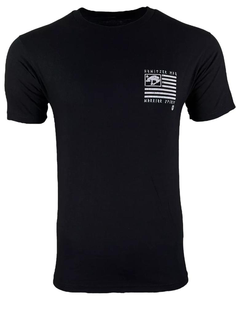 Howitzer Style Men's T-Shirt Viking Warrior Military Grunt MFG Men's T-Shirt Black Casual Crew Neck Cotton Tee
