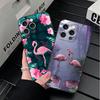 Pink Red Dreamy Flamingo Soft Phone Case for iPhone 16 16E 17 Air 15 Pro Max 14 Plus 13 Mini 11 12 7 Black Cover Back Shell