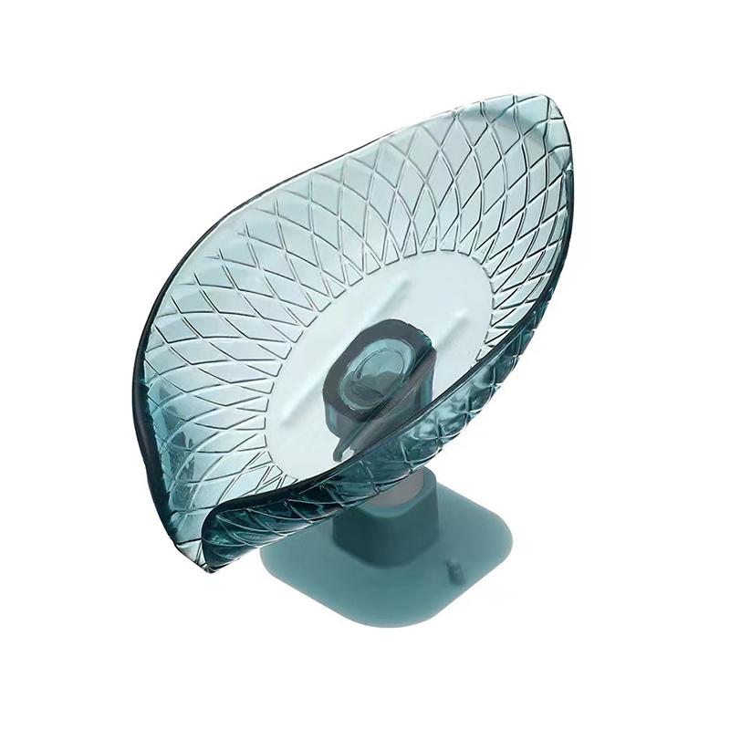 1 PC Transparent Leaf Shape Soap Box Drain Soap Holder Box Bathroom Shower Soap Holder Dish Storage Plate Tray Bathroom Supplies