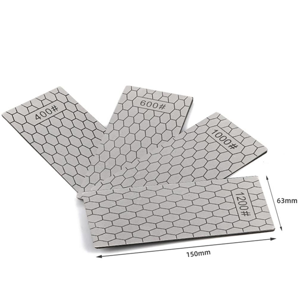 4x Diamond Sharpening Stone 1200 Grit Diamond Sharpening Plates Outdoor Set, 400, 600, 1000, (for Tools)