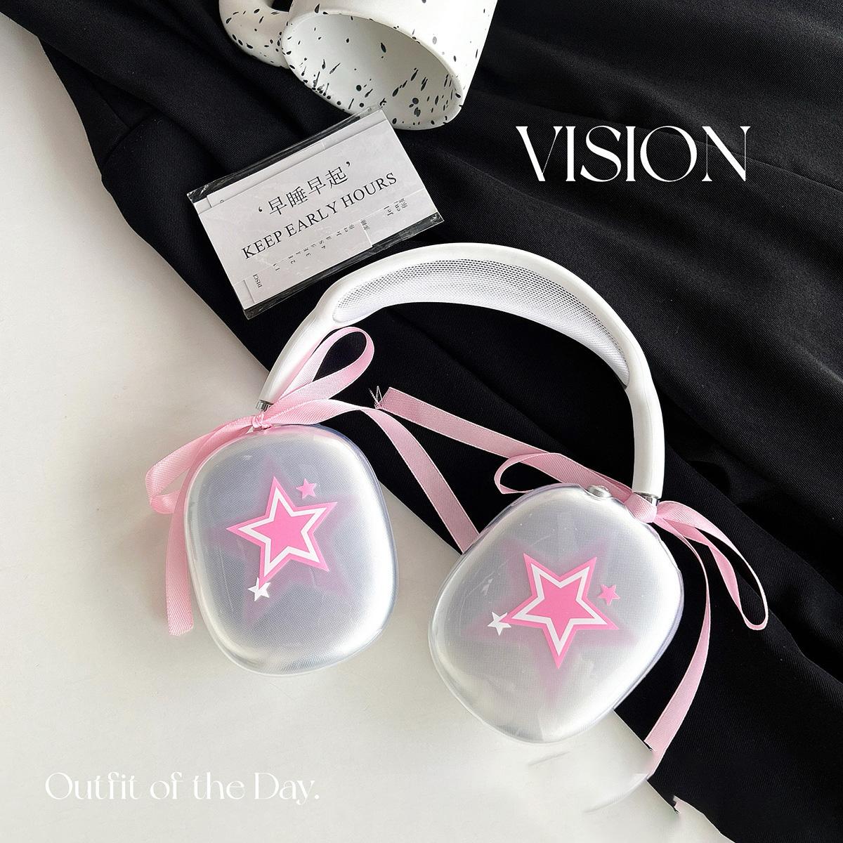 Headphone Case Transparent Star Printed Headphone Cover One Size белый