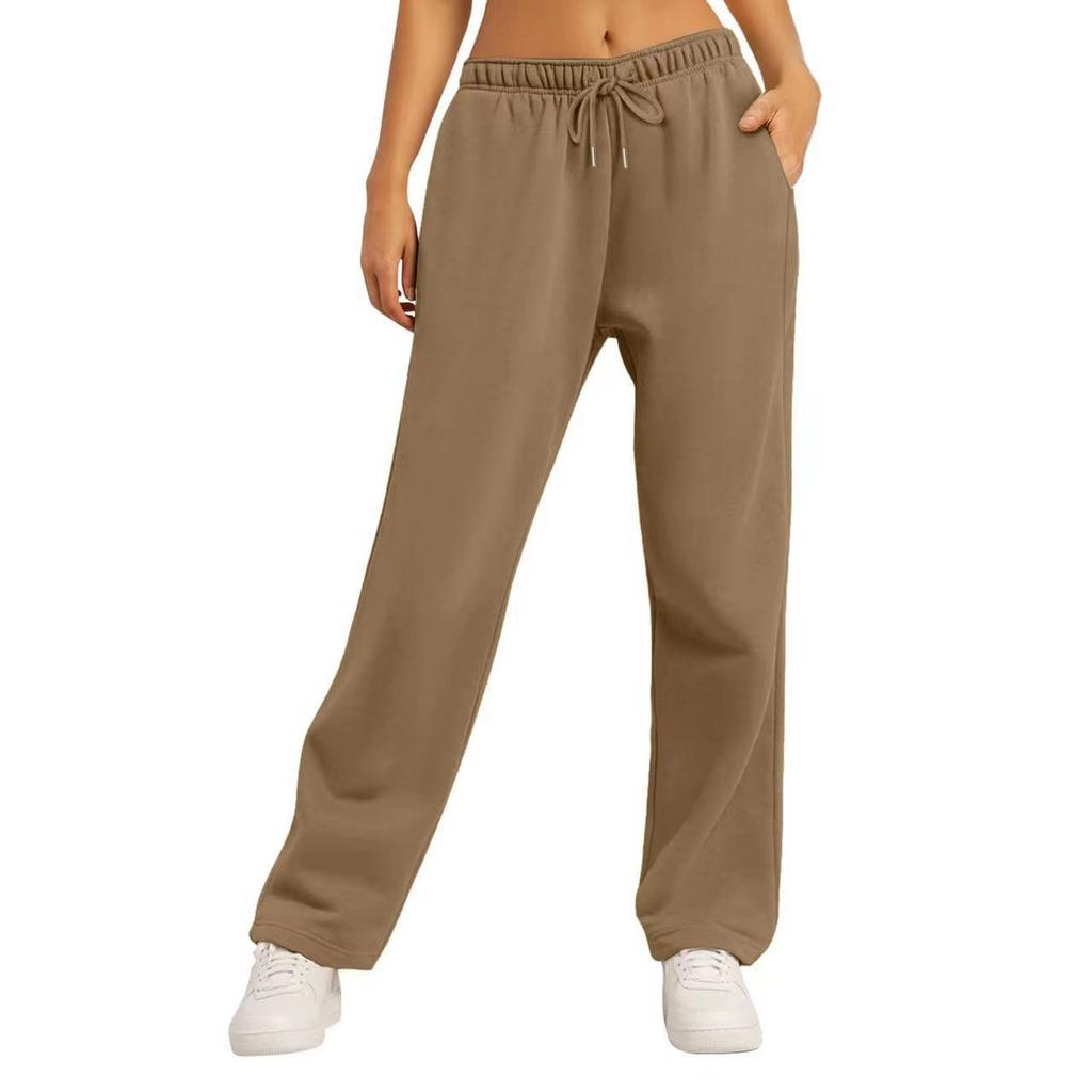 Damen Casual Fleece Winter Jogginghose mit elastischem Bund