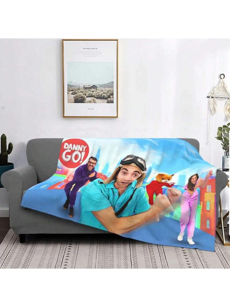 Danny Go Kreslená Hudební Vzdělávání Sametové Přehozy na Postel Taneční Deka na Pohovku Venkovní Er Měkká Přikrývka Prodyšná
