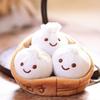 Weiche Dampfbrötchen Plüsch Schlüsselanhänger Niedliches Baozi Knödel Stofftier für Taschen Rucksäcke Kuschelige Mini Kissen Entzückendes Geburtstagsgeschenk für Kinder Essensliebhaber