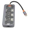 Type C Hub PD Charging USB 3.0 2.0 RJ45 Network Transparent Shell Multiport Docking Station for