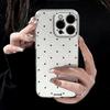 Simple Polka Dots Suitable for Apple 16 Promax Mobile Phone Case Iphone15 Personality 14 Glitter 13 High End Retro