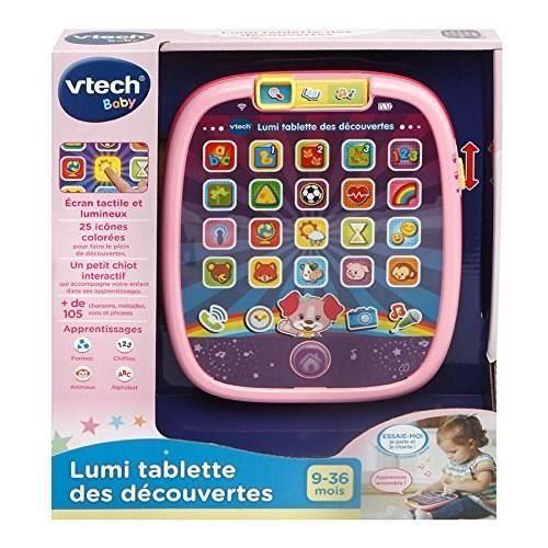 Vtech baby - lumi tablette des découvertes - tablette enfant rose