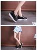 Genuine Soft Leather Slip-On Height-Boost Sneakers - Breathable Casual Women's Shoes, Korean Style for Spring & Autumn