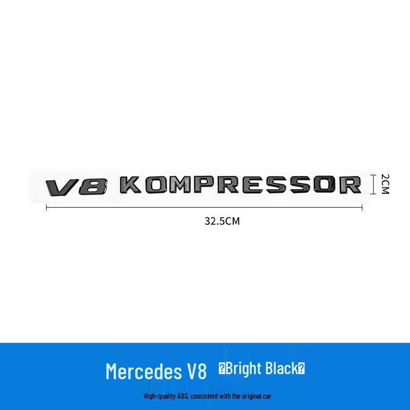 Mercedes V12 V6 V8 Kompressor Turbo Kotflügel Emblem Aufkleber