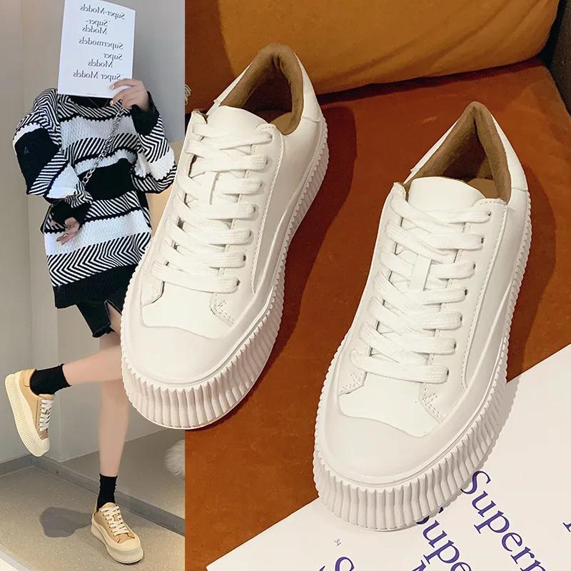 Youth Board Shoes Men's Fashion All-match Student Casual Men Shoes New Spring Thick-soled Increase Comfortable Men's Shoes Trend
