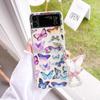 For Samsung Galaxy Z Flip 4 3 Case Butterfly Painted Bracelet For Samsung Z Flip3 Case Transparent Shockproof Pc Hard Back Cover
