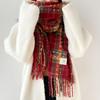 Winter Christmas red atmosphere soft waxy scarf female couple style holiday gift premium sense angola red plaid shawl