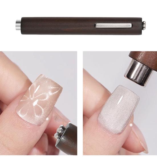 3-In-1 Cat Eyes Magnet Nail Art Pen Cat Eyes Nail Polish Magnet UV/LED Gel Nail Magnetic Stick Fast Efficient Magnetic Tool