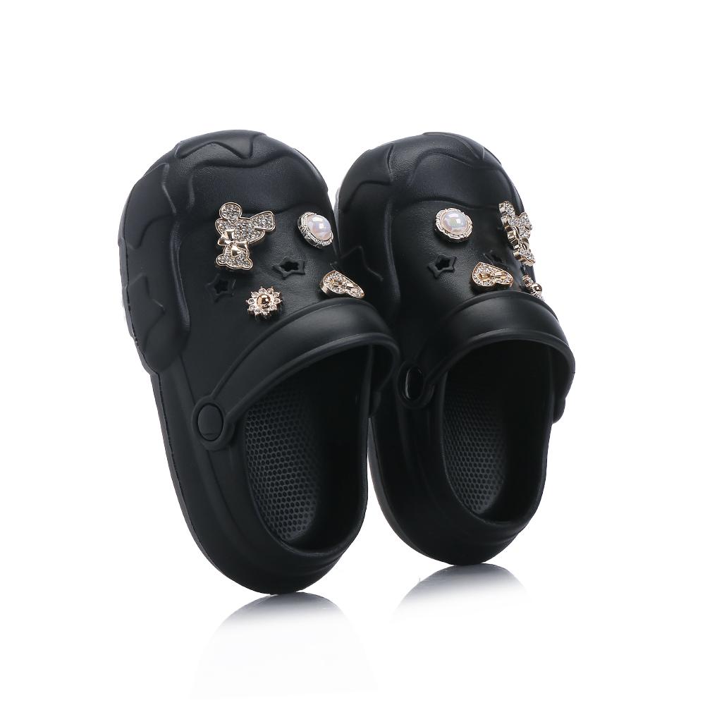 

New Children s Slippers Boy Girl Garden Shoes DIY Flower Design Summer Beach Slippers Soft Anti-Slip Comfort Hole Sandals 26-27
