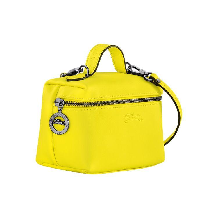 Longchamp Le Pliage Xtra Series 16 Zipper Closure Leather Handheld Shoulder Crossbody Mini Bag Women Bags Lemon-Yellow 10187987174