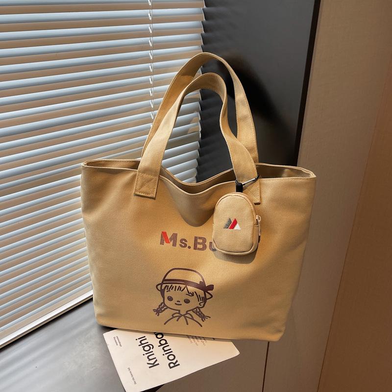 Trendy Women's Cute Cartoon Underarm Tote: Versatile Handbag for Casual Commuting & Mommy Needs