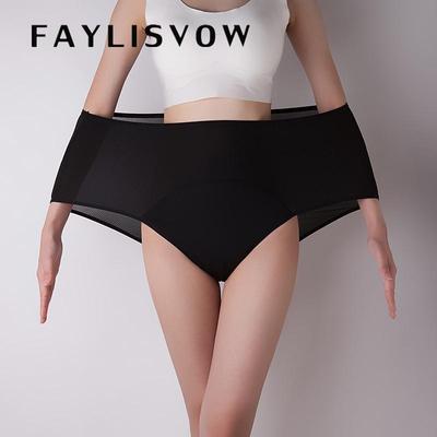 Großes Netz, atmungsaktiv, vor und nach der Menstruation, auslaufsichere Hose, mittlere und hohe Taille, Unterwäsche für Damen