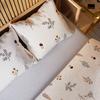 Dusoria Cotton Satin Bedding Set Beige With Plants 160X200 Cm