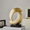 AEE4-Abstract Art Gold Statue Sculptures Home Decor Modern Resin Living Room Decor Decorations