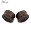 Alisouy 2pcs 6-22mm Wood Double Flared Ear Expander Flesh Tunnels Plugs Gauges Stretcher Extender Earring Body Piercing Jewelry