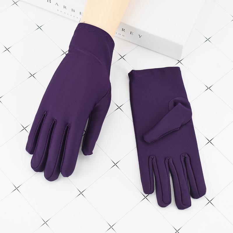 Elastane gloves thin men's and women's gloves driving elastic black and white etiquette dance performance elastane industrial gloves