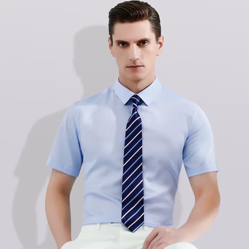 Men s Wrinkle-Free Cotton Short-Sleeve Business Shirt 41