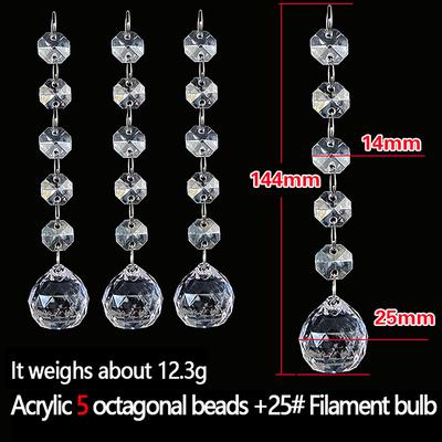 10Pcs Acryl Perlen Anhänger Girlande Kronleuchter Hängen Party Hochzeit Dekoration Tische Mittelstücke Vorhang Diy
