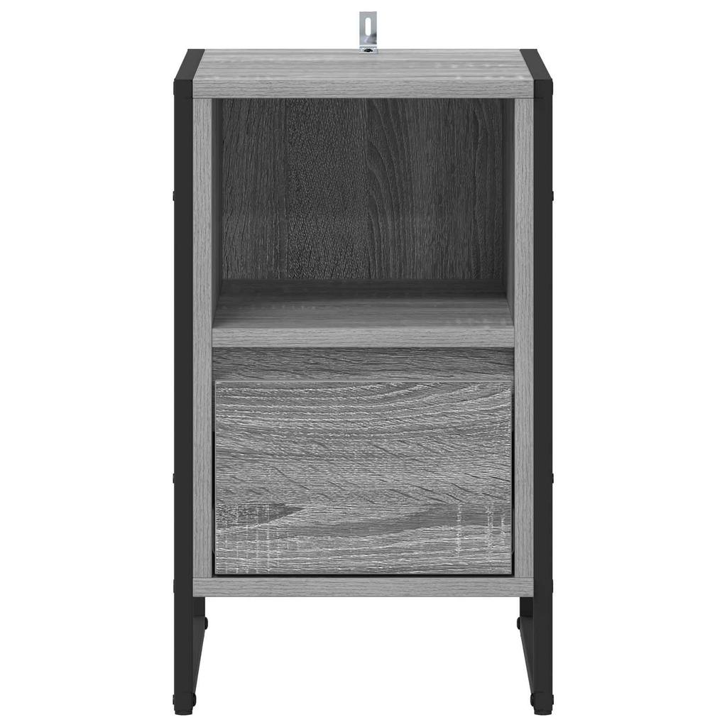 Nightstand Sonoma Grey 39.5 x 30 x 50 cm Engineered Wood
