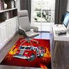 1PC Custom Name Fire Truck Adventure Theme Floor Mat Ideal for Living Room, Game Rooms, Office, Bedroom, Office Floor Mat , Floor Mats for Home