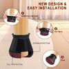 Round Chair Leg Caps, Noise-Reducing, Anti-Scratch, 36 Pieces (S)